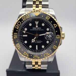 New Custom 40mm SeikoMod Automatic GMT Watch